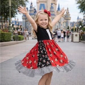 Disney Mickey Pirate dress Disney Cruise dress handmade twirl dress
